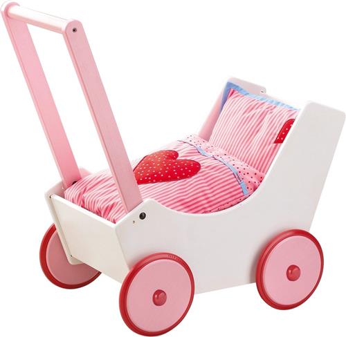 Haba Kinderwagen Poppenwagen met harten