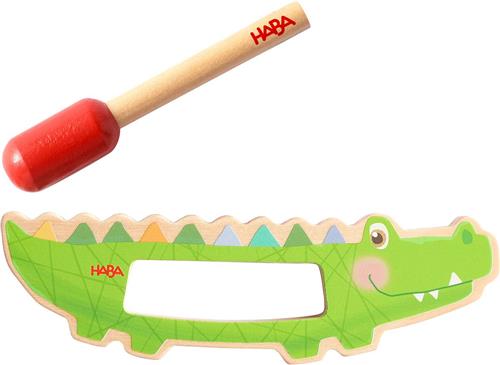 HABA Spielzeug-Musikinstrument Guiro Krokodil