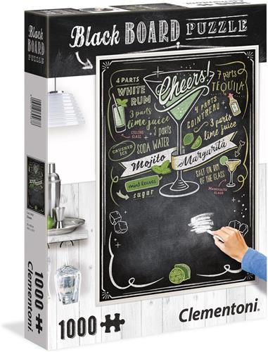 Clementoni Legpuzzel - Krijtbord Puzzel - Cheers - 1000 stukjes, puzzel volwassenen