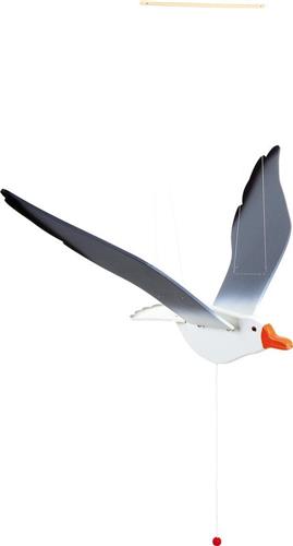 Small Foot - Houten Baby Mobiel Zwevende Zeemeeuw met Bewegende Vleugels