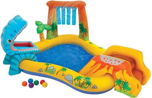 Intex Dinoland speelparadijs zwembad 249 x 191 x 109 cm Buitenzwembad kinderen