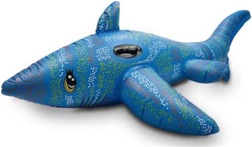 Intex opblaashaai blauw