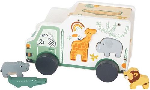 Small Foot - Houten Vormenstoof Jeep Safari, 6dlg.