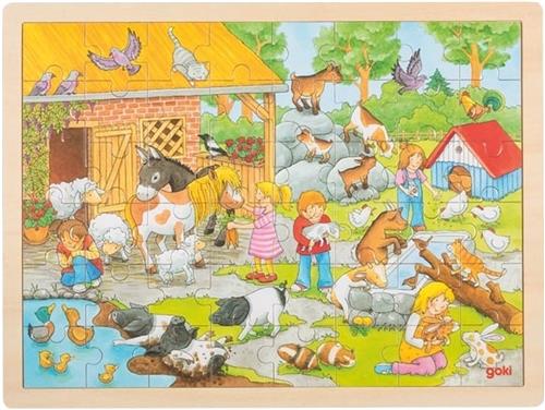 Goki Houten Legpuzzel Kinderboerderij, 48st.