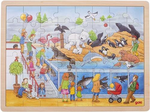 houten legpuzzel dierentuin 48-delig