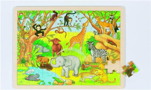 Goki Houten Legpuzzel - Jungle, 48st.