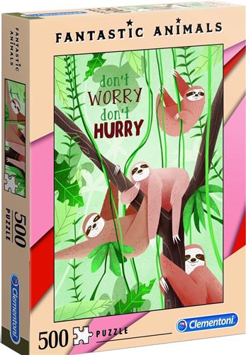 Clementoni - Fantastic Animals puzzel - Sloth - 500 stukjes, puzzel volwassenen