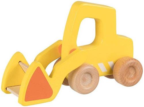 Goki Houten Graafmachine met Shovel Geel