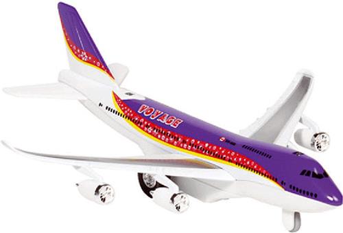 Paars vliegtuigje met licht en geluid