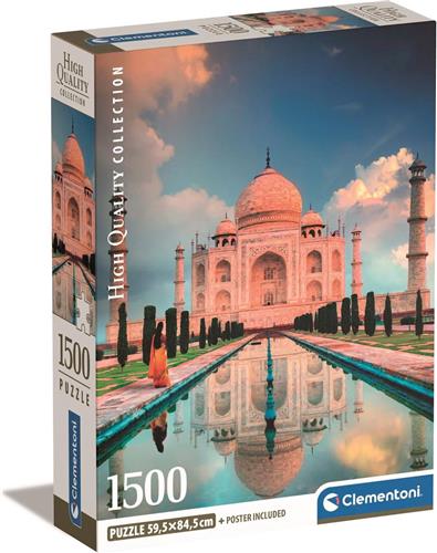 Clementoni - Puzzel - 1500 Stukjes - Taj Mahal - Compacte doos - Puzzel Voor Volwassenen