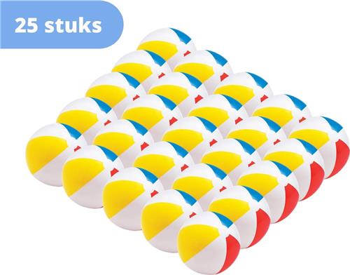 Intex - Bundelkorting - Strandbal - set van 25 - 50 cm Ø & WAYS Reparatieset en Teststrips
