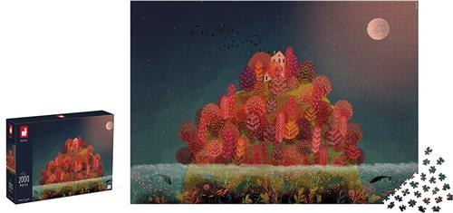 Janod Kidult Puzzel - De Rode Herfstkleuren - 2000 Stukjes - Geschikt Vanaf 10 Jaar