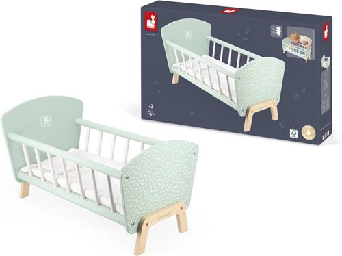 Janod Zen - Poppenbed - Voor Poppen Tot 42 Cm - Inclusief Deken En Kussen Voor Een Goede Nachtrust! - Geschikt Vanaf 3 Jaar