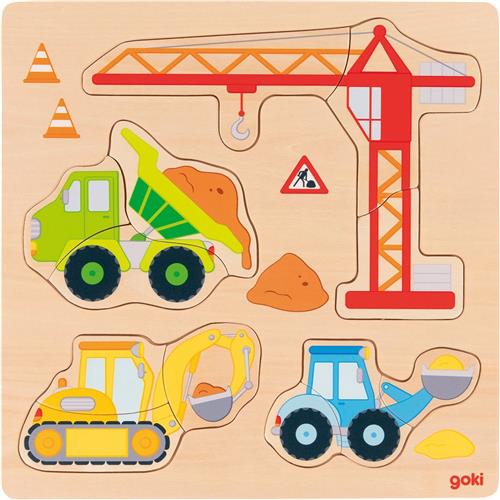 Goki Puzzle building site vehicles 27