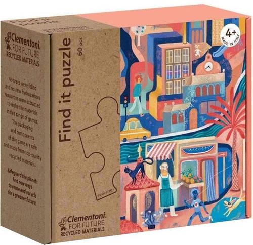 Clementoni Legpuzzel Find It Sweetest City 60 Stukjes, puzzels kinderen
