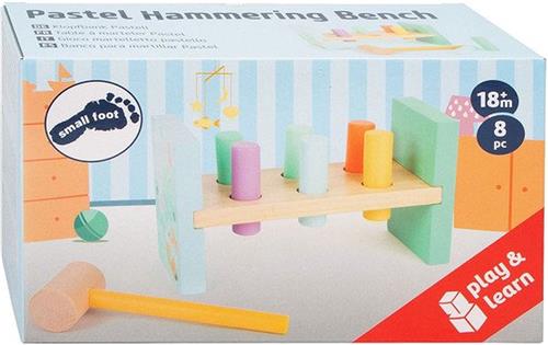 Small Foot - Houten Hamerbank Pastel, 8dlg.