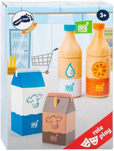 Small Foot - Houten Speeleten Dranken Set Fresh, 4dlg,