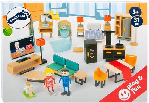 Small Foot - Houten Poppenhuis Meubeltjes Modern Complete Set, 31dlg.