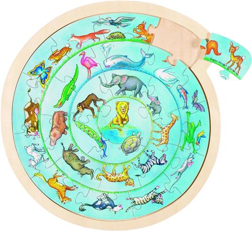 Goki Puzzel: dierencirkel 27-delig
