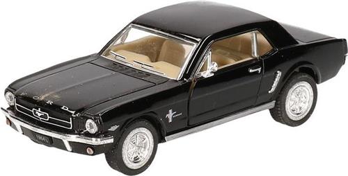 Modelauto Ford Mustang 1964 zwart 13 cm - speelgoed auto schaalmodel