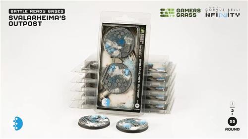 Infinity Svalarheima's Outpost Bases Pre-Painted (2x 55mm Round)