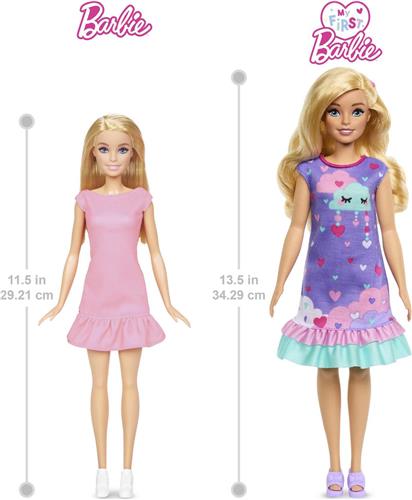 Barbie My First Barbiepop - Paarse jurk met accessoires - Barbiepop