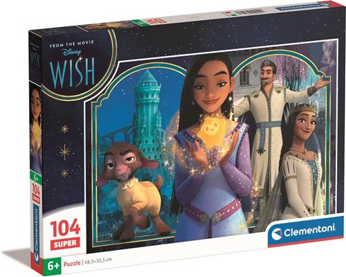 Clementoni - Puzzel - Super 104 Stukjes - Wish Disney - Kinderpuzzel