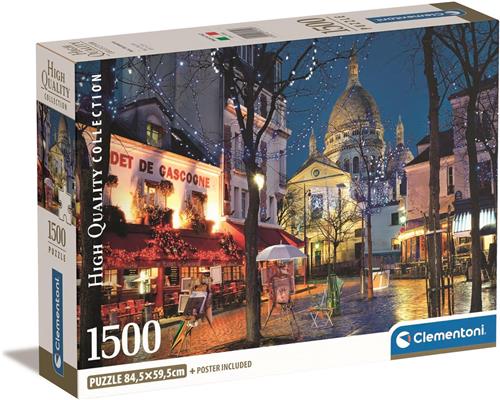 Clementoni - Puzzel - 1500 Stukjes - Montmarte - Compacte doos - Puzzel Voor Volwassenen