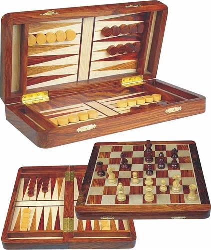 Luxe Schaak/Backgammon Cassette Magnetisch
