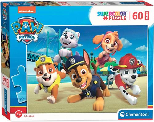 Clementoni - Puzzel 60 Stukjes Maxi Paw Patrol, Kinderpuzzels, 4-6 jaar, 26591