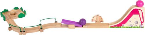 Houten knikkerbaan speeltuin - Junior Marble Run - Houten speelgoed vanaf 1,5 jaar
