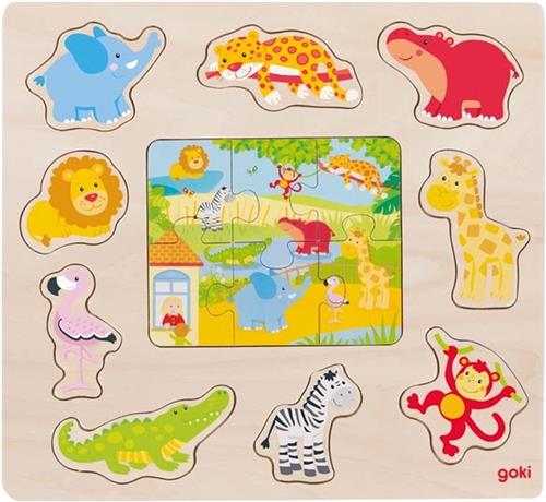 Goki Puzzle zoo animals 30 x 27