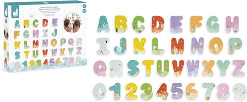 Janod Badspeelgoed - Badtijd Letters En Cijfers - Set Bestaat Uit 26 Letters En 10 Cijfers - Inclusief Opbergnet - Geschikt Vanaf 2 Jaar