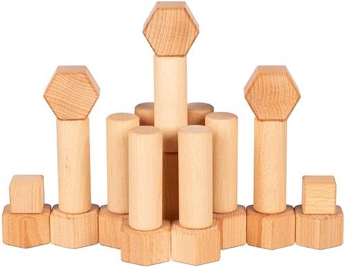 Goki Houten Bouwstenen 75-delig Blank