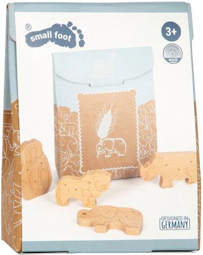 Small Foot - Houten Speeleten Dieren Crackers, 8dlg.
