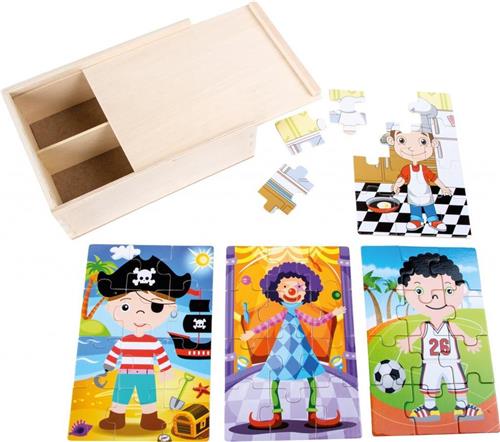 small foot - 4 in 1 Puzzle Box Boys in Costume