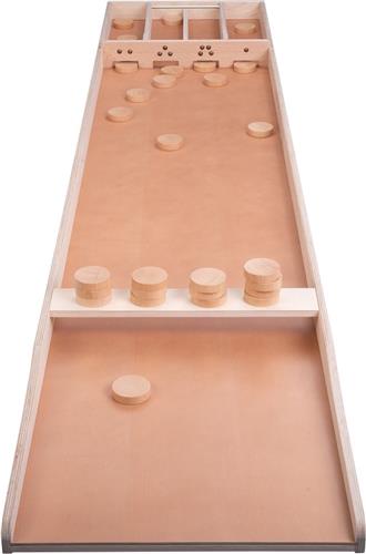 Longfield Sjoelbak Advanced - Dark Finish - 200 cm Wedstrijdsjoelbak - met 30 Sjoelstenen