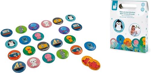 Janod Badspeelgoed - Memory Spel - Grappig Memospel Voor In Bad - Geschikt Vanaf 2 Jaar