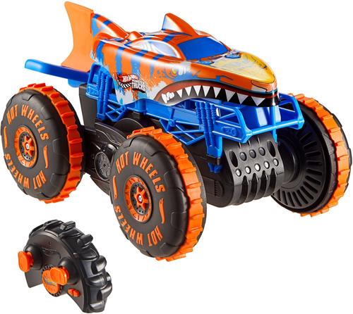HOT WHEELS Monstertrucks - TIJGERHAAIKLIMMER, Voertuig met Afstandsbediening