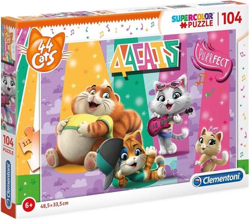 Clementoni 44 Cats - 104 Stukjes