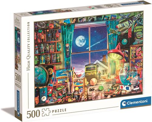 Clementoni - Puzzel 500 Stukjes High Quality Collection To The Moon, Puzzel Voor Volwassenen en Kinderen, 14-99 jaar, 35148