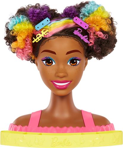 Barbie Kappop - Krullend bruin haar - Met 20 accessoires