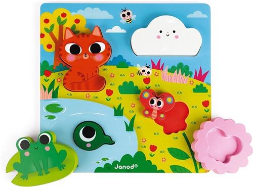 Janod Chunky Puzzel - Natuur verstoppertje