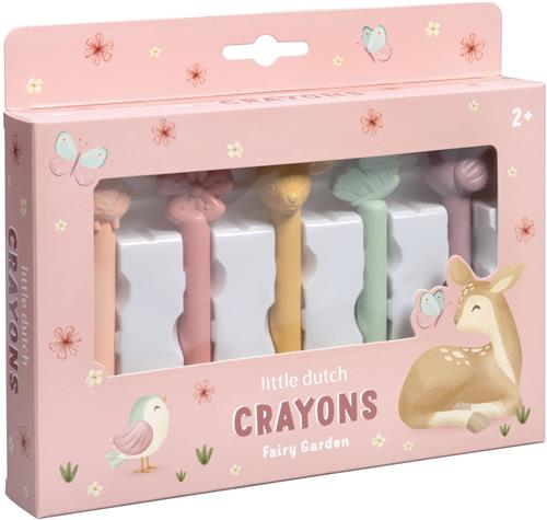 Little Dutch waskrijtjes Fairy Garden - creatief peuter kleuter speelgoed - cadeautip - speelgoed 2 jaar