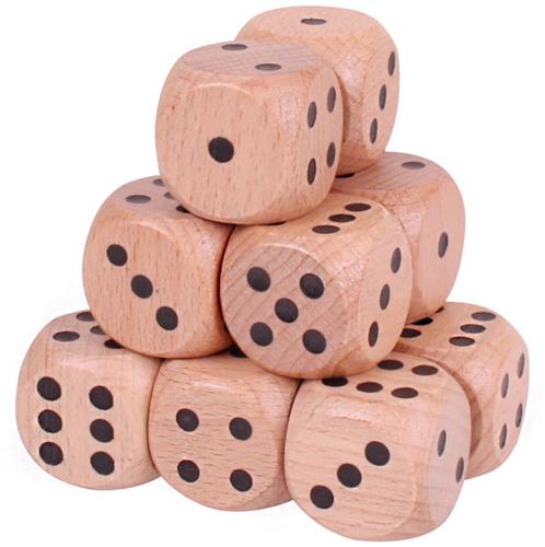 Bigjigs Natuurlijke Reuze Dobbelstenen (12).