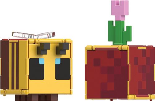Minecraft FLIPPIN' FIGS Bee + Flower Pot, 6 jaar, Minecraft, Bruin, Geel