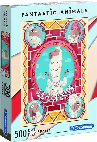 Clementoni - Fantastic Animals puzzel - LLamaste - 500 stukjes, puzzel volwassenen
