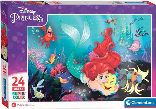 Clementoni - Puzzel 24 Stukjes Maxi Little Mermaid, Kinderpuzzels, 3-5 jaar, 24243