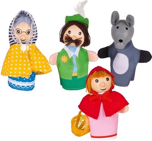 Goki Vingerpoppen Roodkapje, 4st.