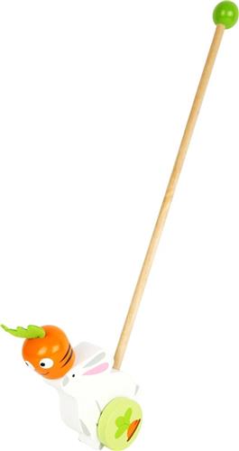 Small Foot Stokroller Konijn Wit/oranje Hout 57 Cm